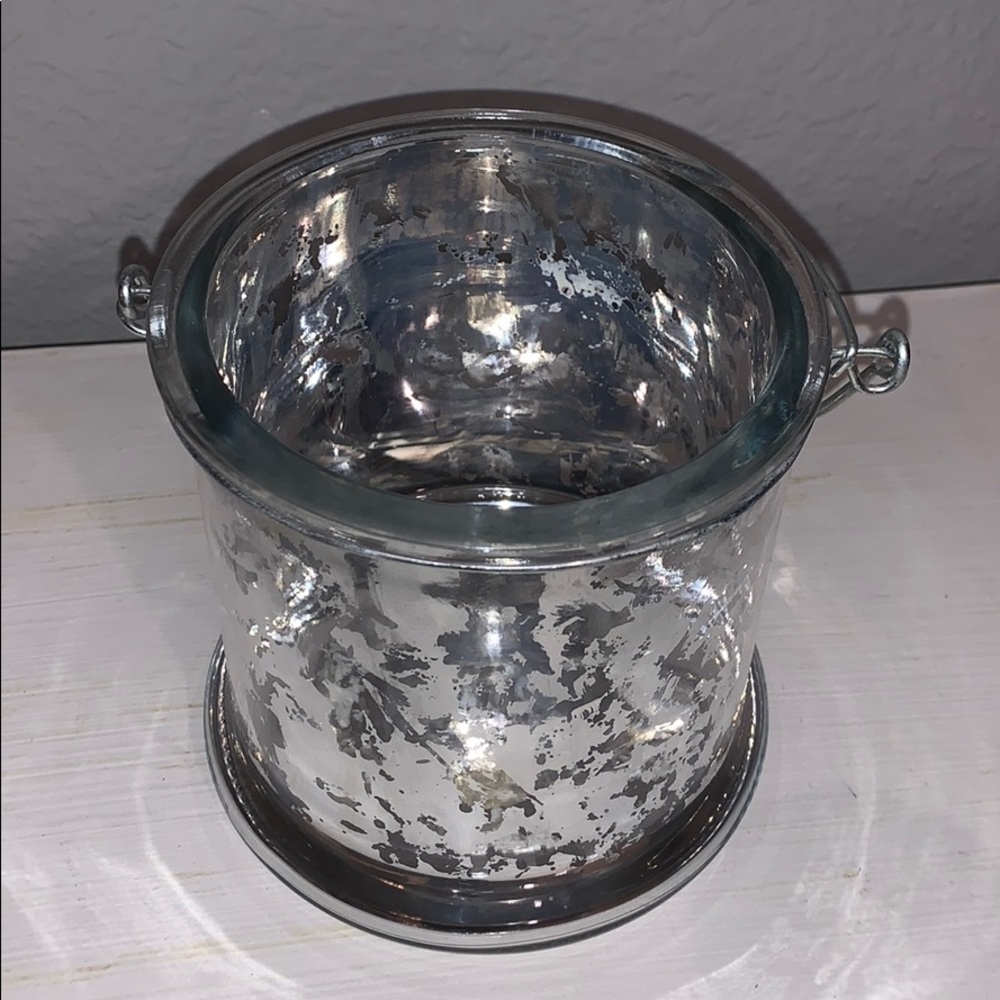 Silver Mercury Glass w/New Candle - Picture 3 of 4